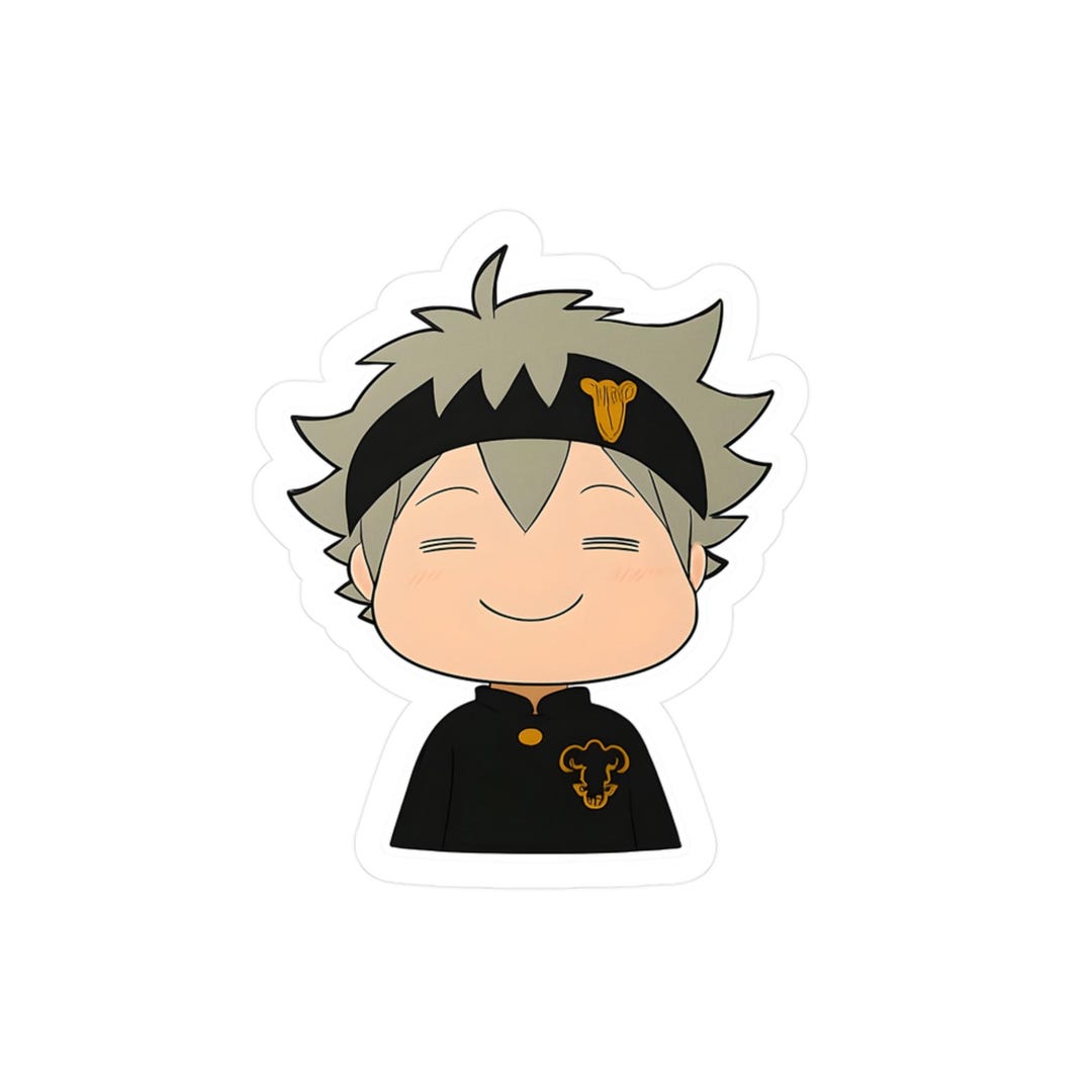 Black Clover, Asta, Cheesy Smile, Anime Sticker, Satin Vinyl Sticker ...