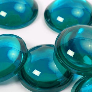 Smooth Cabochon Gemstone - 50mm (2 inch) solid cast acrylic foil cosplay & jewelry - 3 Pack