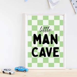 Little Man Cave Matte Vertical Posters | Perfect for Kids Rooms, Game Rooms, Nursery Decor, Playroom Art, Unique Gift