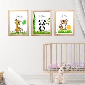 Safari Animal Nursery Prints: Boho Kids Room Decor (Digital Download)
