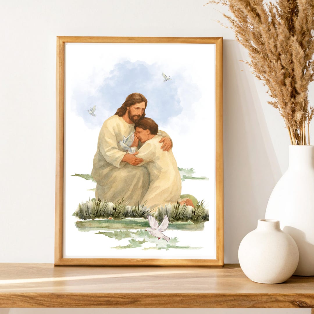 Jesus Loves Me Watercolor Print – Christian Art (digital Download ...