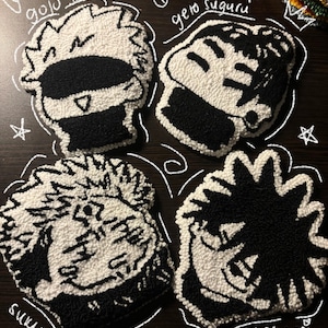 Anime Inspired Punch Needle Coaster | Handmade Mug Rug | Manga