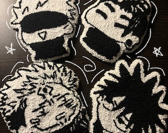 Anime Inspired Punch Needle Coaster | Handmade Mug Rug | Manga