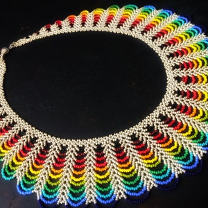 Collar LGBT delicado, collar de declaración arco iris, collar del orgullo gay, collar de collar multicolor imagen 3