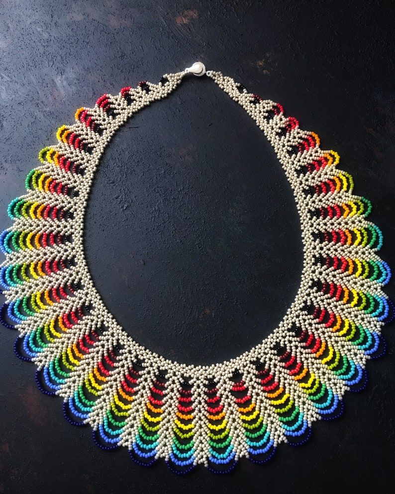 Dainty LGBT Necklace, Rainbow Statement Necklace, Gay Pride Necklace, Multicolor Collar Necklace image 6