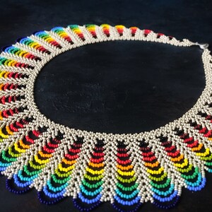 Collar LGBT delicado, collar de declaración arco iris, collar del orgullo gay, collar de collar multicolor imagen 4