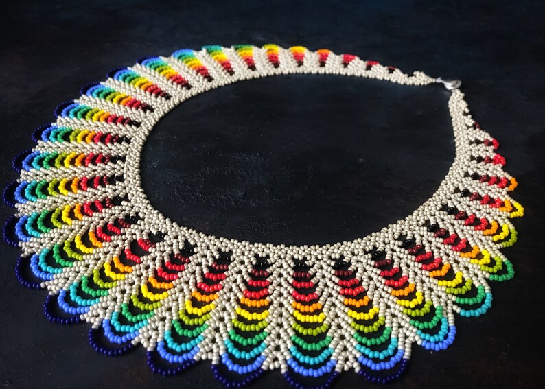 Dainty LGBT Necklace, Rainbow Statement Necklace, Gay Pride Necklace, Multicolor Collar Necklace image 4