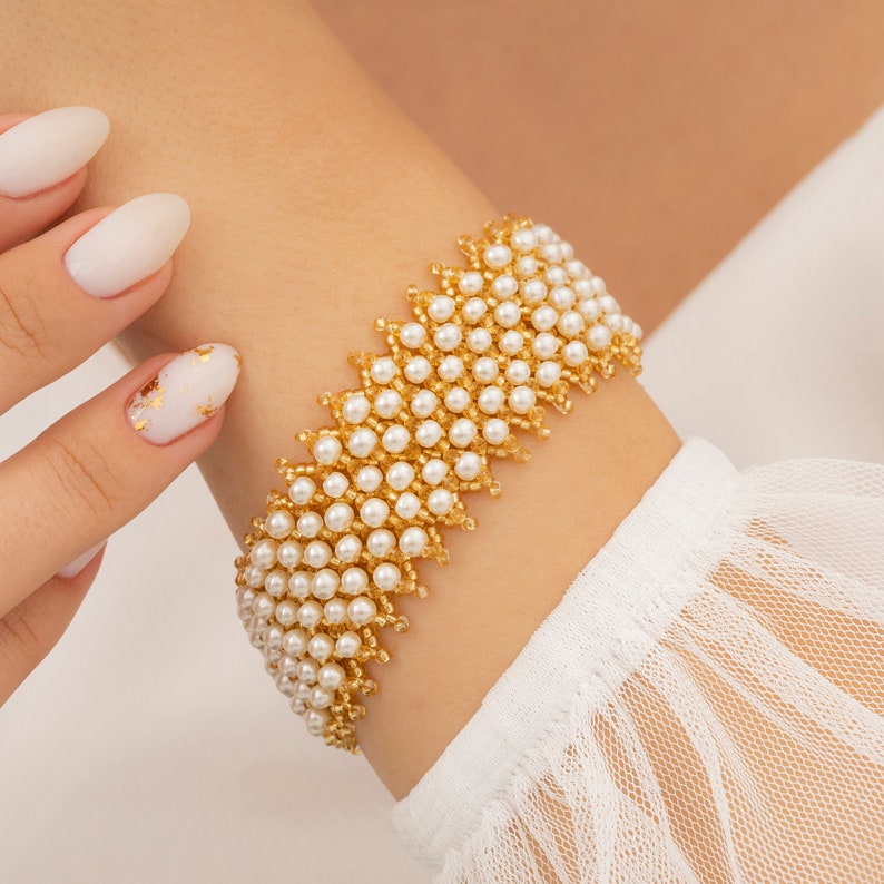 Delicate Set of 2 Bracelets: Silver Bridesmaid Bracelet, Gold Bridesmaid Bracelet, Bridesmaid Pearl Bracelet, Silver and Gold Bracelets image 8