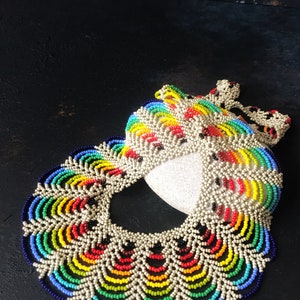 Collar LGBT delicado, collar de declaración arco iris, collar del orgullo gay, collar de collar multicolor imagen 2