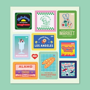 Stamped with Love Vinyl Stamp Shaped Sticker Sheet