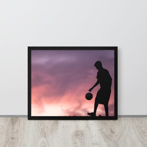 Soccer Is Life Art Print 16x20 | High-Quality Framed Football Poster - Sports Wall Decor for Kids & Adults , Gift for Soccer Lovers