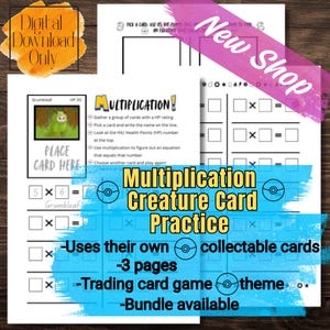 Multiplication|Fun Math|Game Card Multiplication Practice