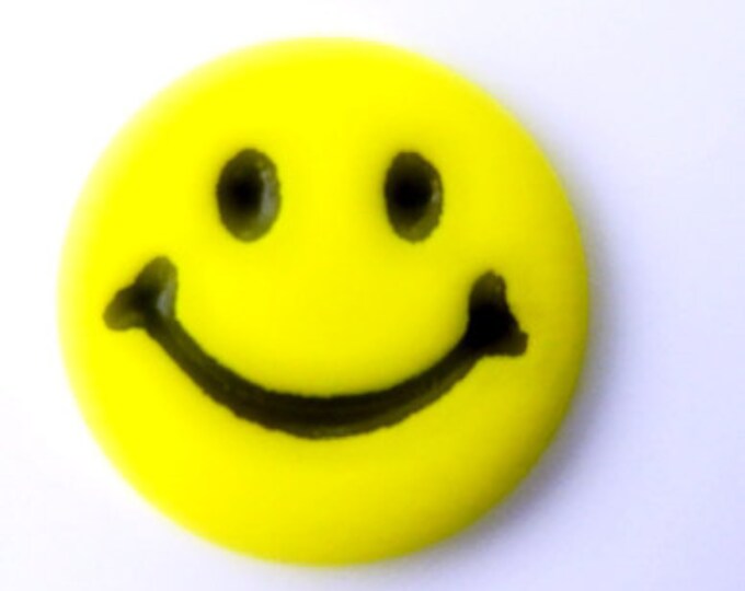 Sewing Buttons Happy Face Bright Sunshine Yellow Smiley Etsy