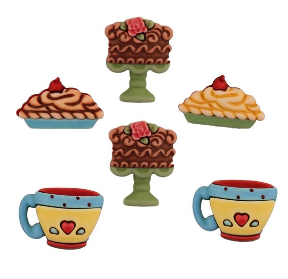 Buttons Galore Sweet Delights Buttons-Coffee Cups