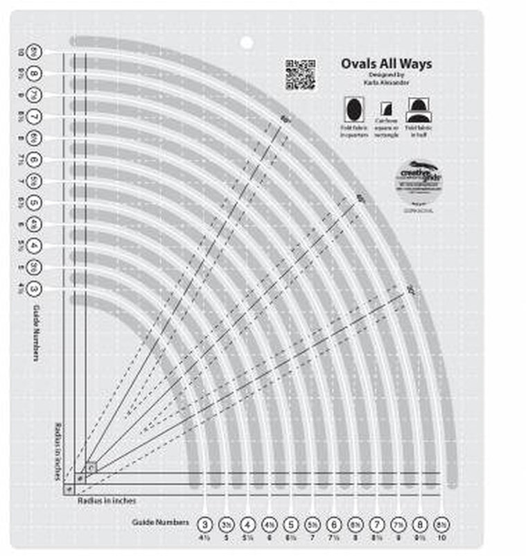 Ovals All the Way / Creative Grids / Oval Template / Sewing / Etsy