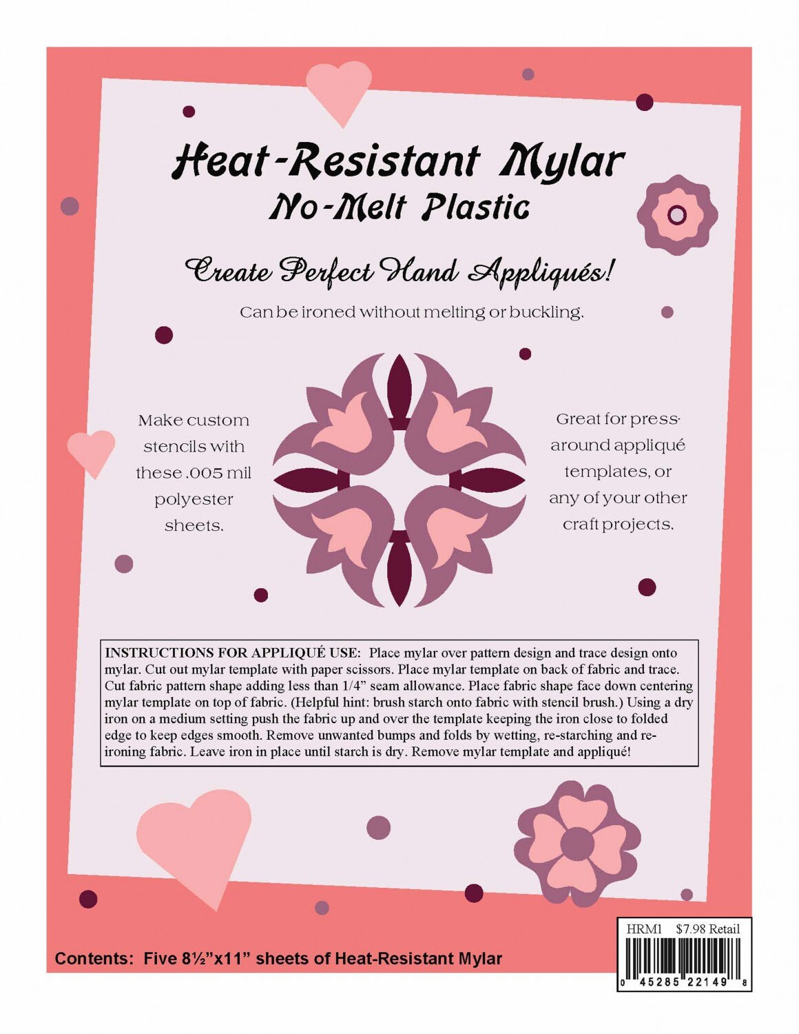 Quilting Creations Heat Resistant Mylar Template Plastic Etsy