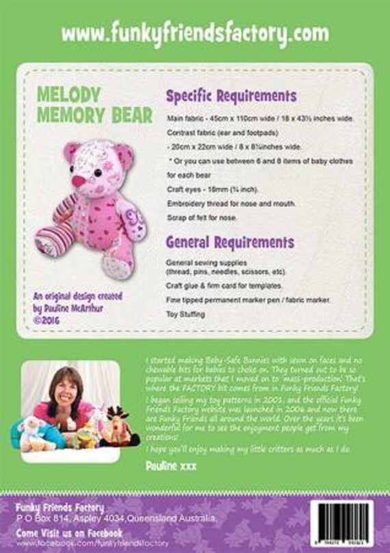 funky friends factory memory bear