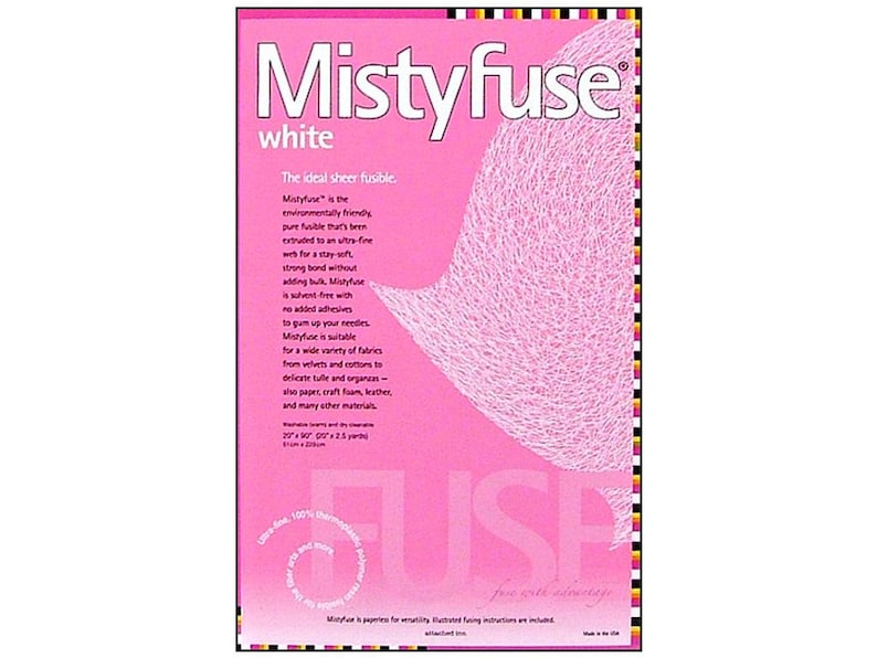 MistyFuse Misty Fuse Fusible Web Attached Inc Enviro Friendly Sheer Interfacing Sewing Quilting