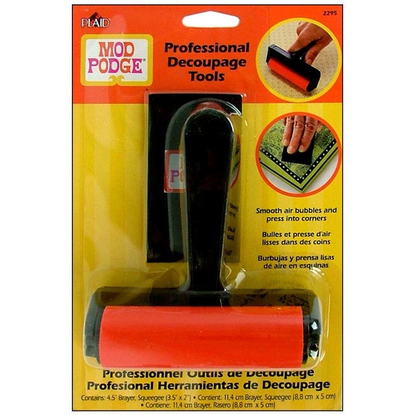 Plaid / Mod Podge Tools / Brayer / Squeegee / Rubber Roller / Bookbinding / Collage / Paper Crafts / Textile Arts / Pressing / Gluing