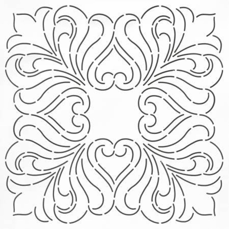 Camelot / 11 Inch Quilt Stencil / Quilting Creations Stencil / Etsy