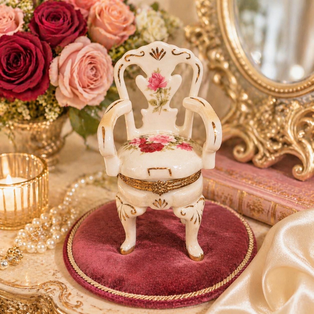 Miniature Victorian Chair Trinket Box - Etsy