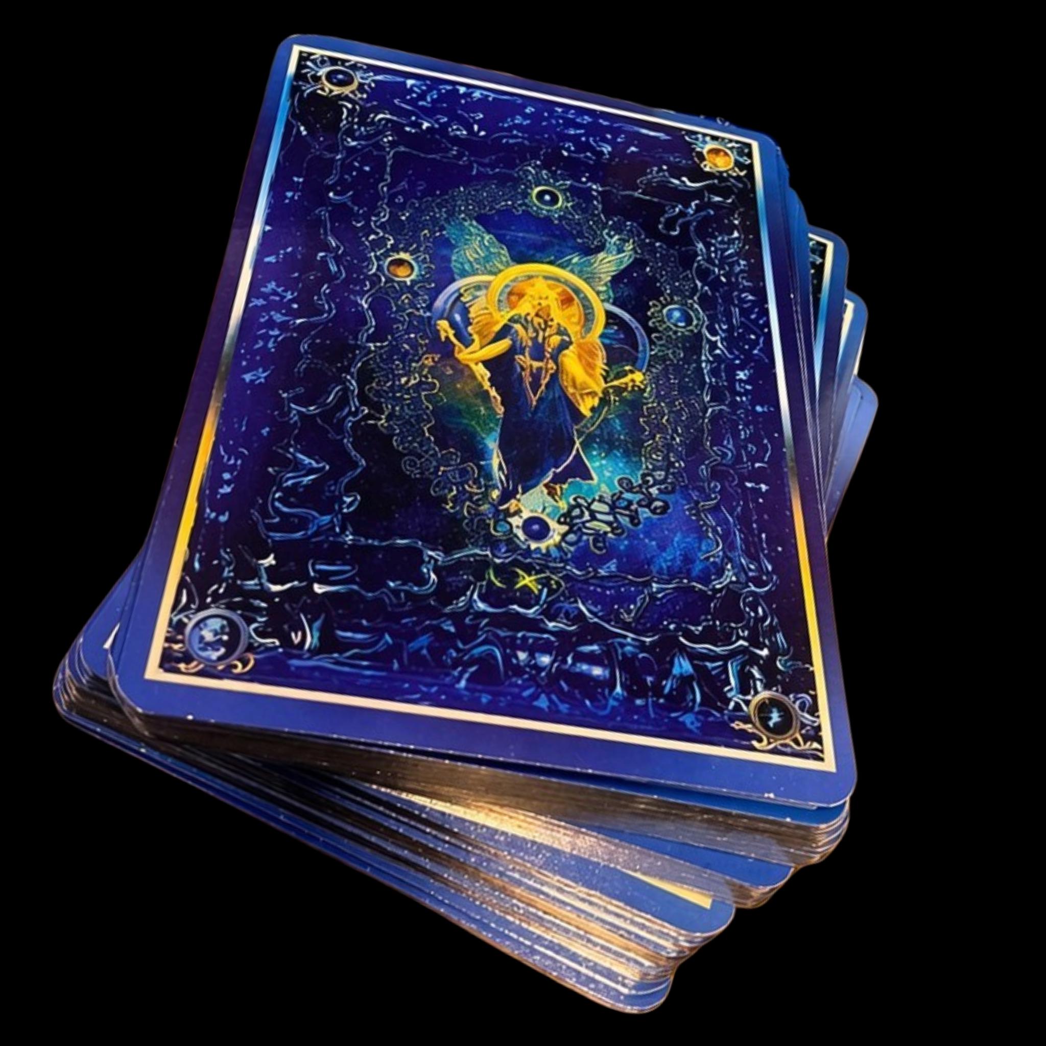 Blu Evidence Los Angels 黒盤ブックレットポストカード付 Angel Tarot Cards Deck and Guidebook, Doreen Virtue and Radleigh