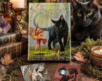Baralho Oráculo Gatos Fantásticos - Cartas de Adivinhação Felina por Paolo Barbieri