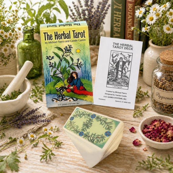 The Herbal Tarot Deck Michael Tierra and Candis - Etsy