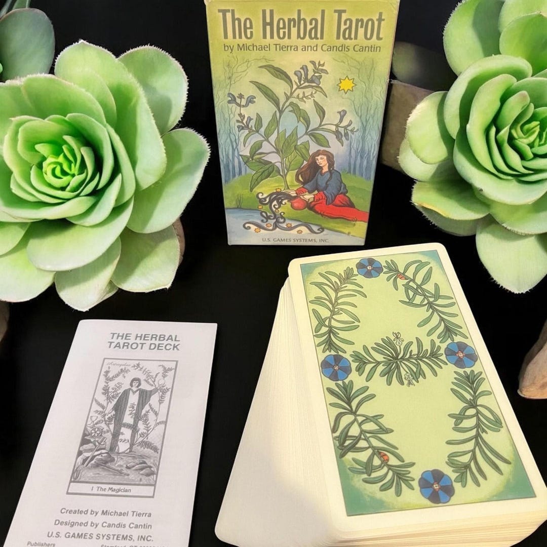 Tarot the Herbal Card Deck and Guidebook 78cards by Michael Tierra and Candis Cantin - Etsy