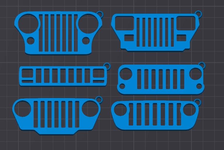 Jeep Grill Keychain