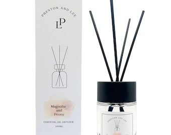 Magnolia and Peony Reed Diffuser från Preston and Lee - Hemdoft (100 ml)
