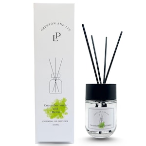 Difusor de varillas de pepino y melón de Preston and Lee - Fragancia para el hogar (100 ml)
