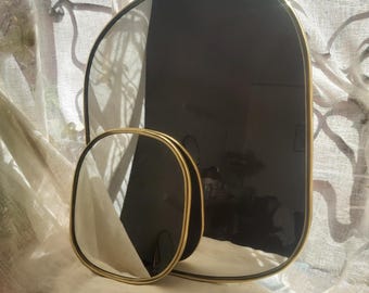 Handgefertigter Wandspiegel aus Messing - Kleiner Goldspiegel, Boho-Stil, einzigartiges handgefertigtes Dekor, handgefertigtes Dekor