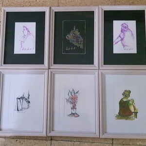 Originals drawings with frames - Choose your picture