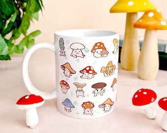 Cute mushroom mug ~ Coffee Tea Mug ~ Kawaii mushy Mug ~ Cute mushroom Ceramic Mug ~ Coffee Mug ~ cottagecore ~ mushroomcore