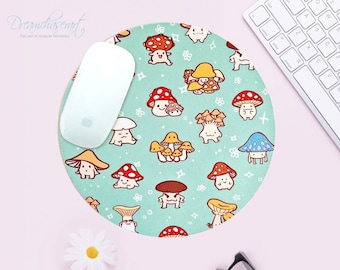 Kawaii little mushy Mousemat ~ Kawaii mushroom Home Accesories Mouse Pad ~ Mousepad Desk Accessories ~mushroomcore ~ mushrooms