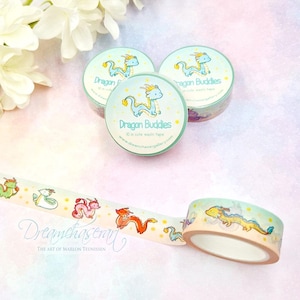 Dragon Buddies Washi Tape ~ Kawaii Washi Planner Tapes ~ Dragon Washi Tapes ~ Kawaii-briefpapier door dreamchaserart