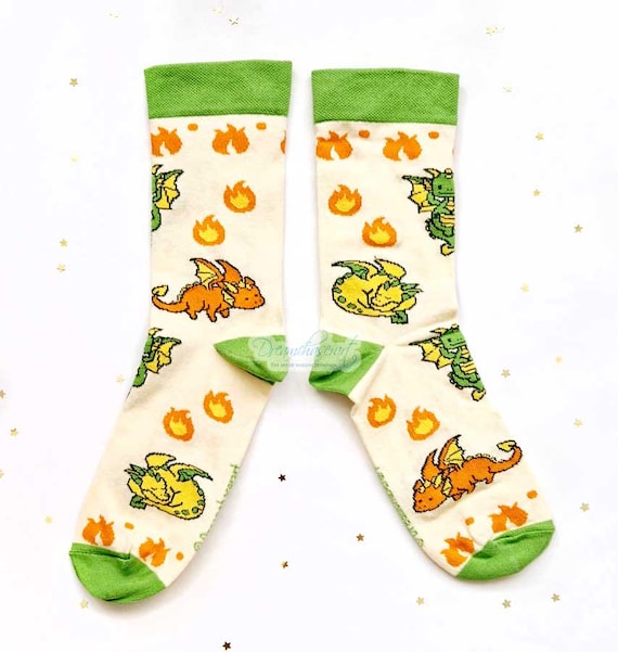 Dragon buddies Cotton Socks - cute dragon socks
