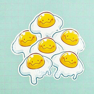 Sticker Eggy, papeterie mignonne, stickers nourriture, kawaii, drôle, journal