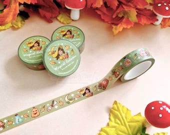 Autumn Witch Washi Tape ~ cute  Planner Tapes ~ witchy Washi Tapes ~ Kawaii Stationery by dreamchaserart ~ autumn