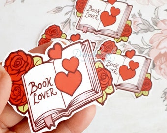 Booklover sticker - magnets - cute journalling sticker - planner stickers - kawaii stationary - cottagecore