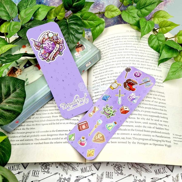 Fantasy adventure bookmark ~ Matte Soft Luxury Bookmark ~ Cute Planner Book Mark ~ Dreamchaserart ~ fantasy ~ dungeon