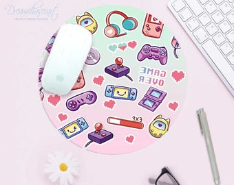 Cute Gamer Mousemat ~ Kawaii gamer Home Accesories Mouse Pad ~ Mousepad Desk Accessories ~ gamer girl