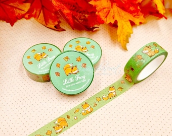 Little Fox Washi Tape ~ cute foxes Washi Planner Tapes ~ Kawaii Stationery by dreamchaserart