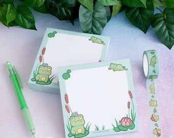 Cute Froggy Friends memo // tear away memo pad