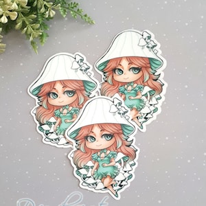 Adesivo luminoso Luna che si illumina al buio - adesivo per diario - adesivi per pianificatore - cancelleria kawaii - cottagecore - mushroomcore