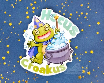 Hocus Croakus sticker - Froggy - frog sticker- halloween