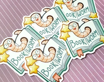 Bookworm sticker