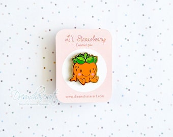 Cute strawberry, enamel Pins, strawberry pin, Cottagecore , Fruit pin