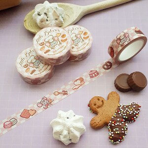 Little bakery Washi Tape ~ Kawaii Washi Planner Tapes ~ Cute mice mouse Washi Tapes ~ Kawaii Stationery by dreamchaserart - sweets cookies